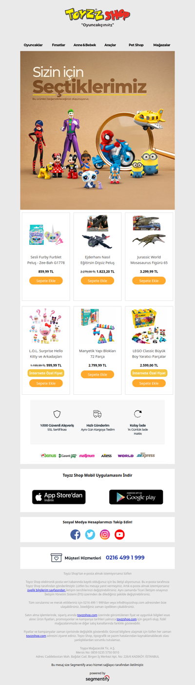 Bu ürünleri beğenebileceğinizi düşünüyoruz!