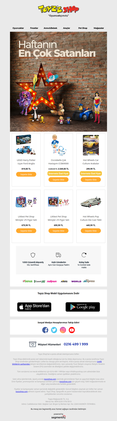 Haftanın En Çok Satanları!