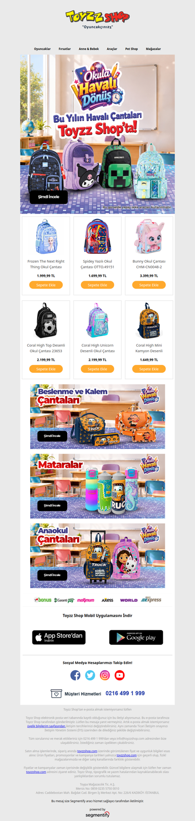 🎒Toyzz Shop'ta Okula Havalı Dönüş Başladı!