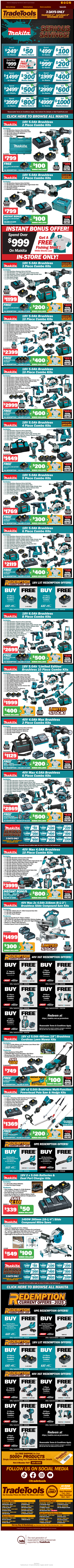 💰 Makita Serious Savings Starts Now! Hurry.. 3 Days Only!