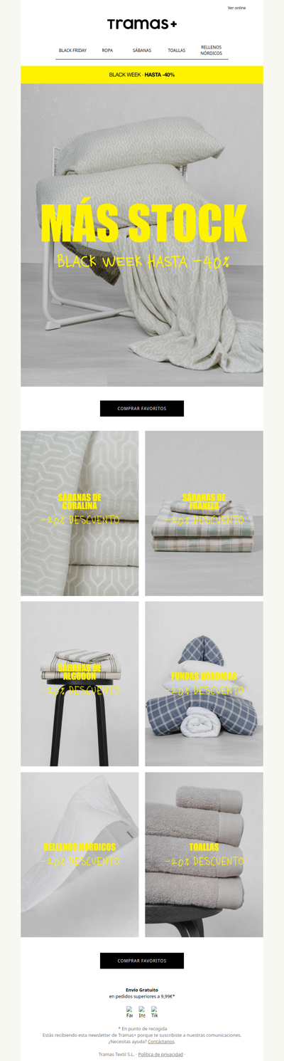 ¡MÁS STOCK! Nuevos artículos hasta el -40%