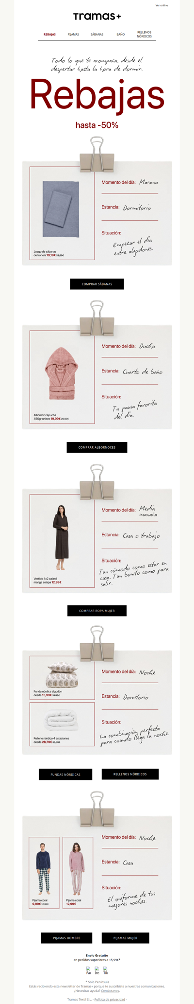 Rebajas hasta -50% en tus imprescindibles del día a día