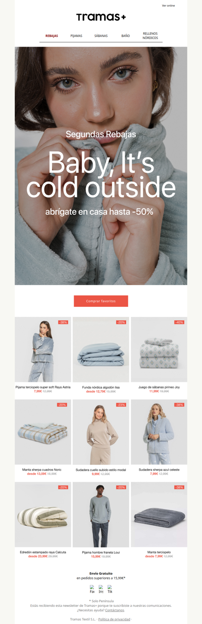 Hasta -50% para estar calentito en casa