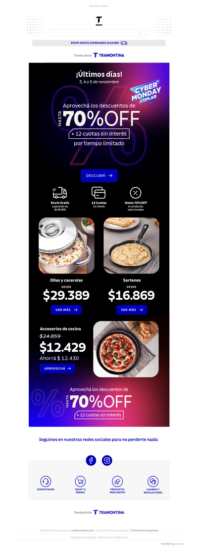 💥 ¡Seguís a tiempo! Cyber hasta 70% OFF 👀