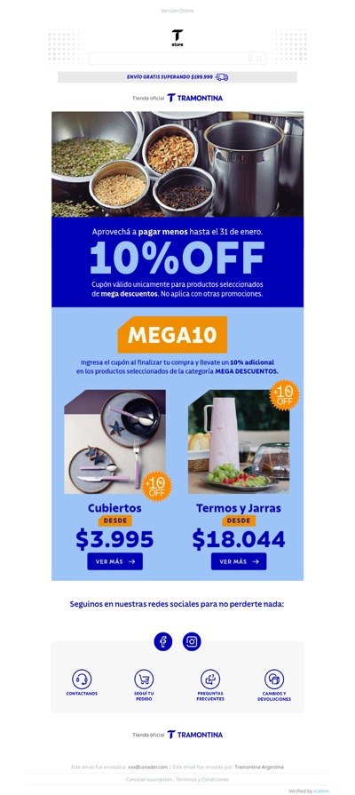 ¿Todavía no usaste el cupón MEGA10? 🤔 Aprovechalo en cubiertos, termos y jarras