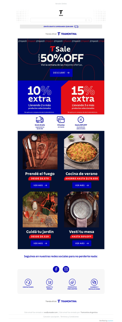 💥 T-Sale ON: hasta 50% OFF + 15% EXTRA