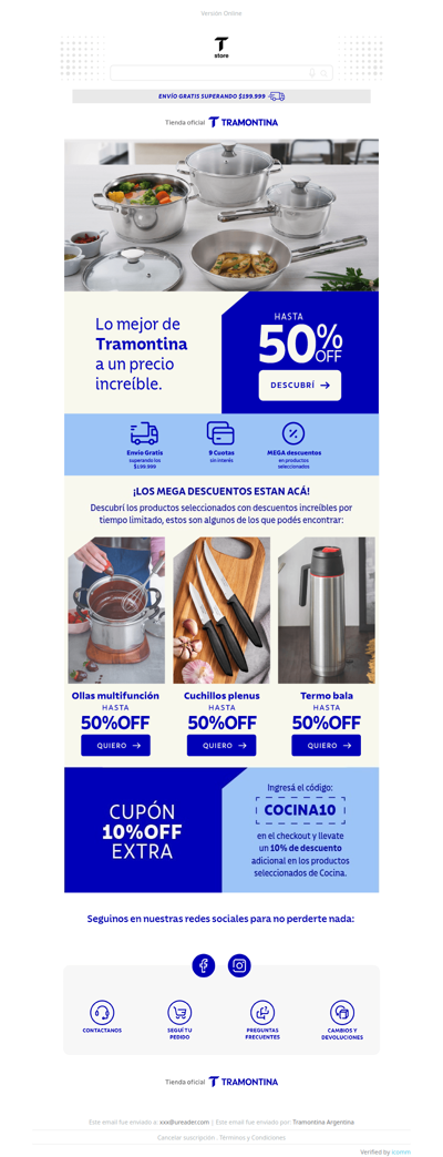 🔥Siguen los mega descuentos en Tramontina Hasta 50% OFF