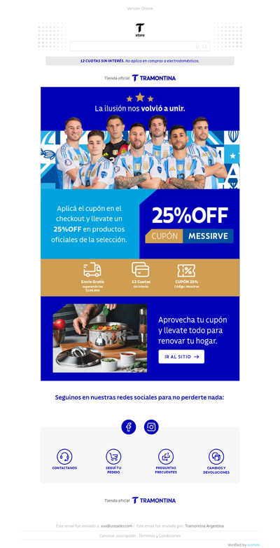 ⭐ 25% OFF con MESSIRVE para seguir viviendo esta pasión