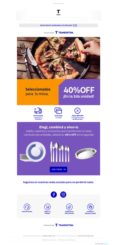 🍝 Transformá tu mesa con 40% OFF en la 2da unidad