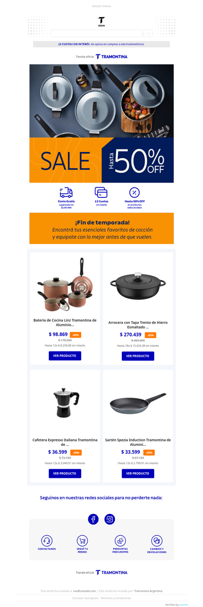 🧡 Fin de temporada: aprovechá hasta 50% OFF