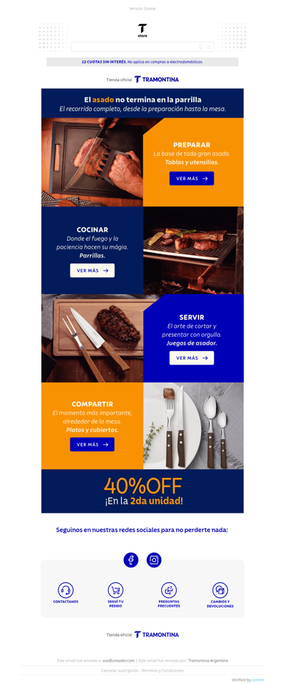 🔥 Del primer corte a la mesa: 40% OFF en la 2da unidad
