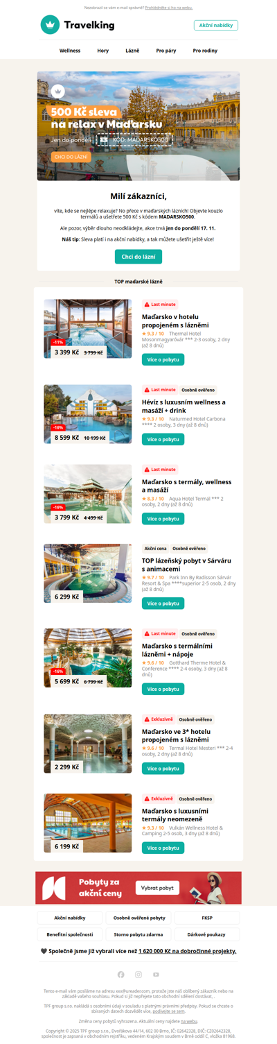 Sleva 500 Kč na maďarské lázně🔥