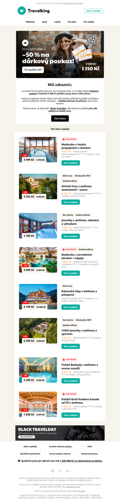 🔥 Pouze dnes: Sleva 50 % na dárkový poukaz