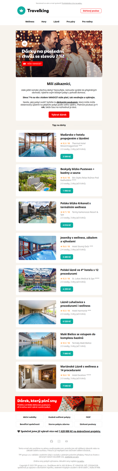 7 % sleva na dárky na poslední chvíli 🎁