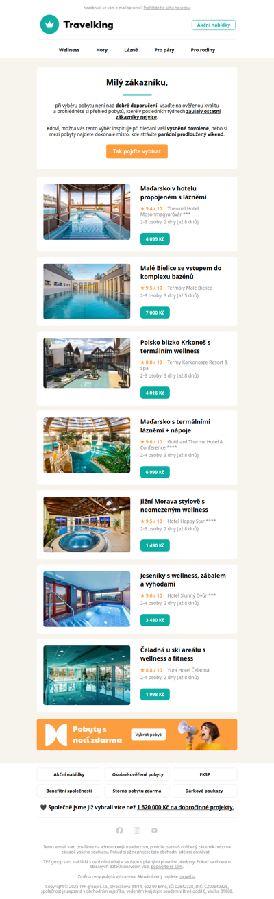 Nejoblíbenější pobyty 💚