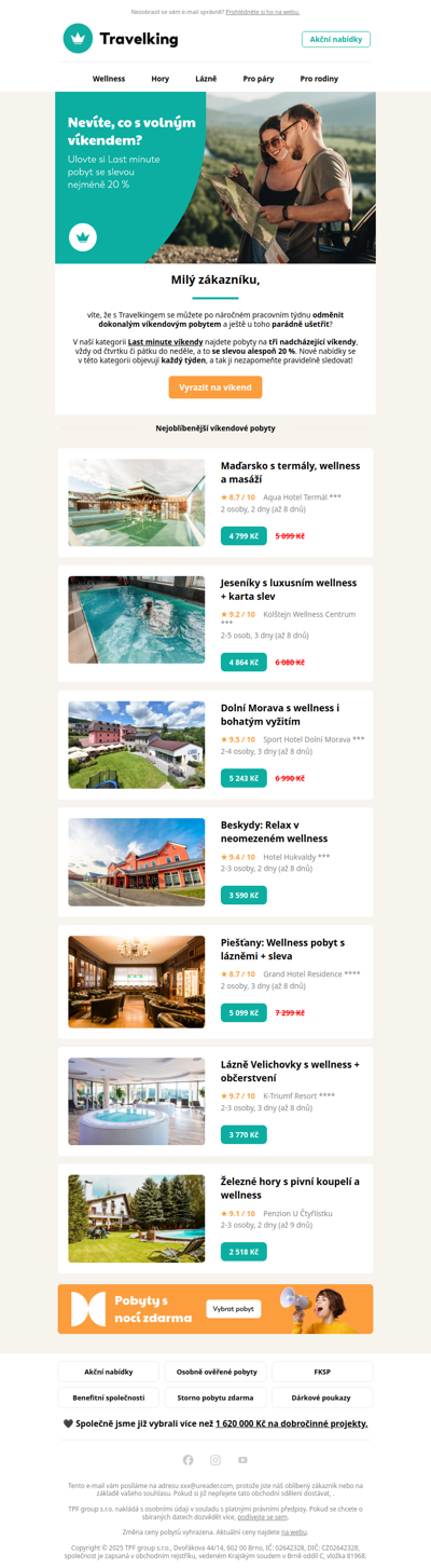 Vyrazte na víkendový pobyt plný relaxu 😍