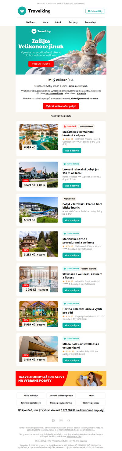 🐣 Poslední volné pobyty na Velikonoce!