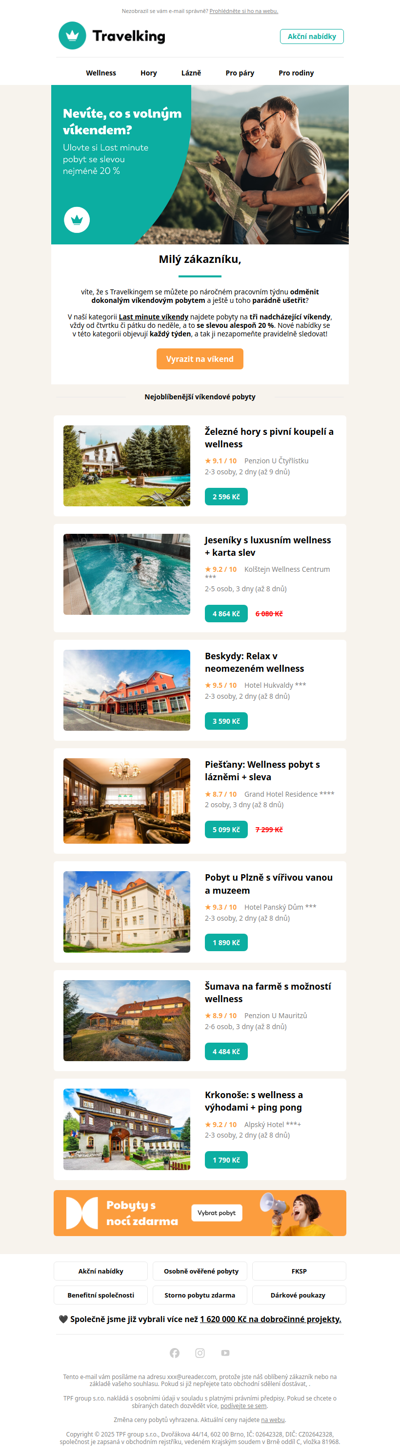 Vyrazte na víkendový pobyt plný relaxu 😍