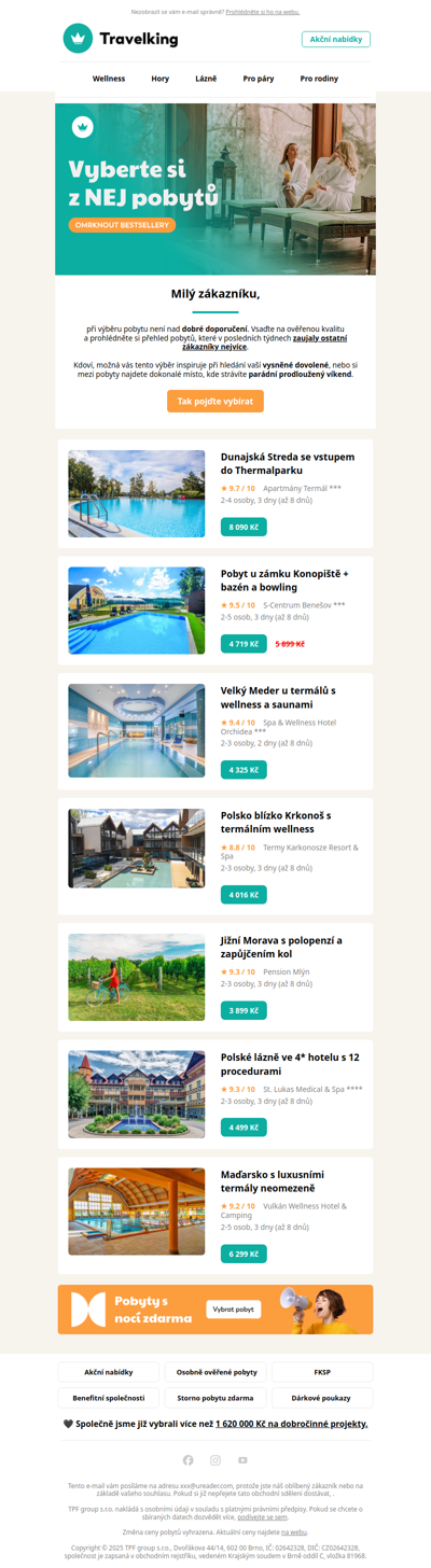 Nejoblíbenější pobyty 💚