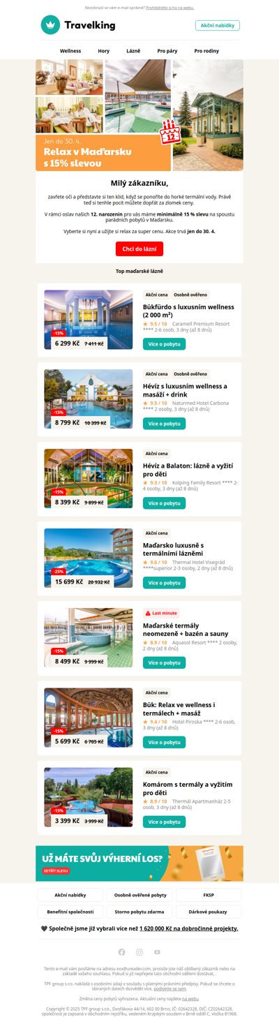 ♨️ –15 % a více na maďarské lázně