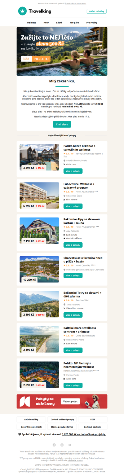 ☀️ Sleva 500 Kč na vaši letní dovolenou