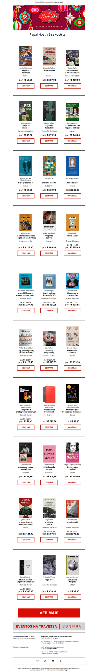 Festa boa tem livros para todos