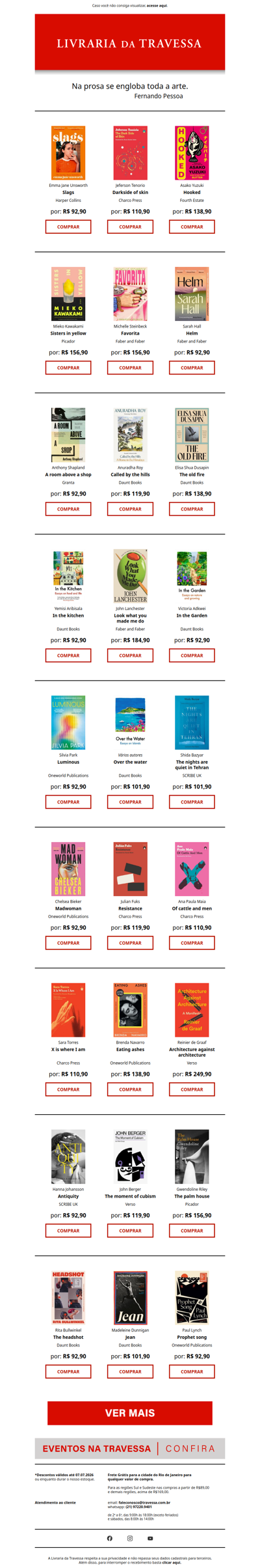 Novidades em importados