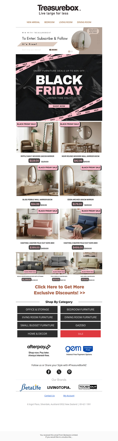 Black Friday Sale + New Arrivals = The Perfect Match