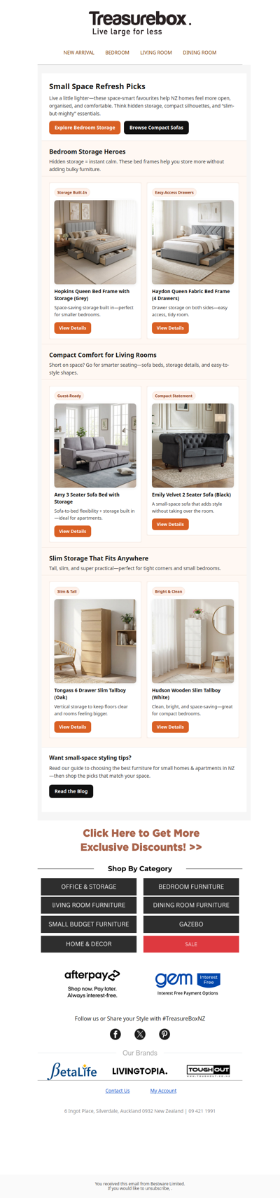 Small Space Refresh: Furniture Picks for NZ Apartments