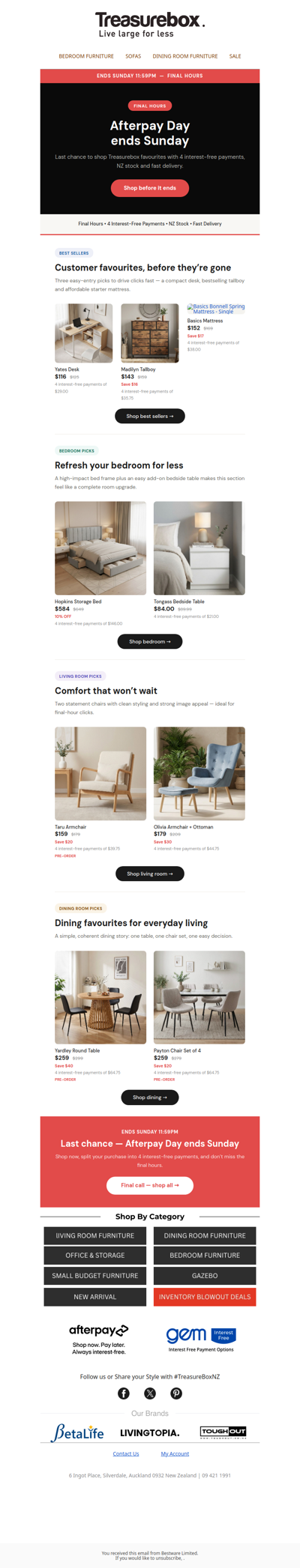 Afterpay Day Ends Sunday — Final Call