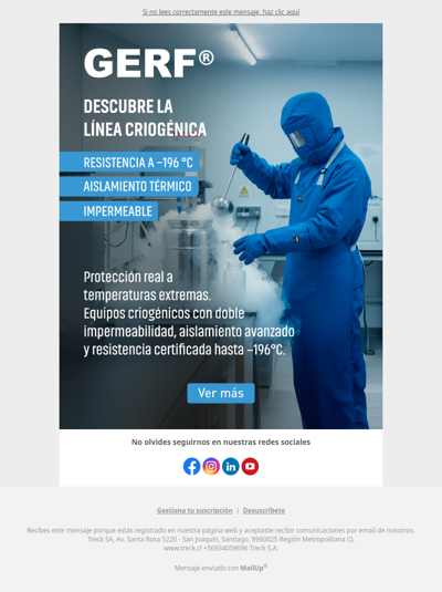 , trabajamos con GERF® para ofrecer protección real contra el frío extremo