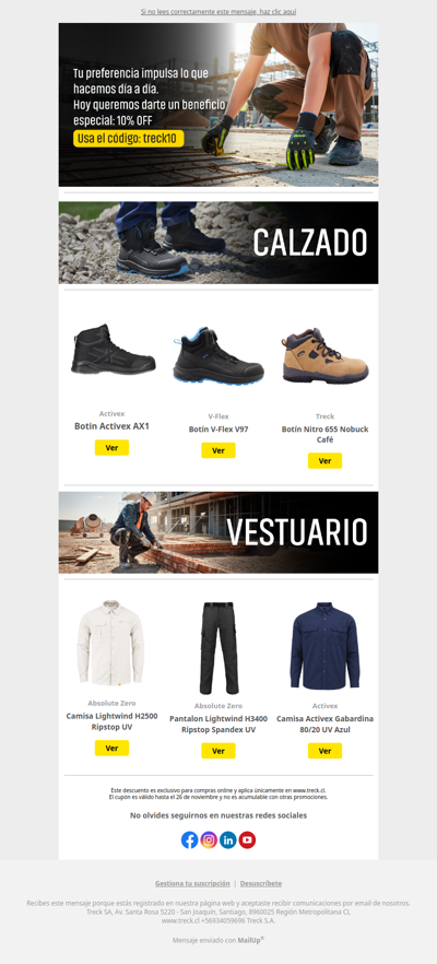 , tienes un 10% de descuento en tu próxima compra