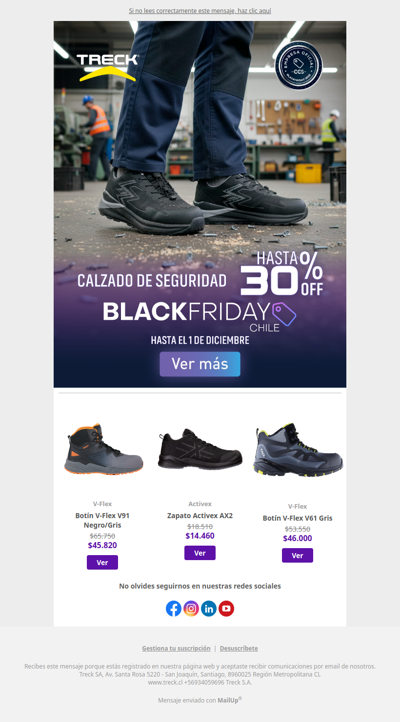 , no te pierdas el 30% OFF en calzado de seguridad durante Black Friday