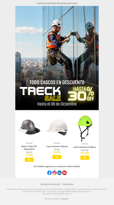 , protección de cabeza hasta 30% OFF en Treck Sale
