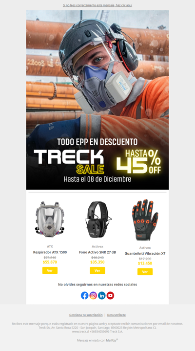 , EPP hasta 45% OFF en Treck Sale