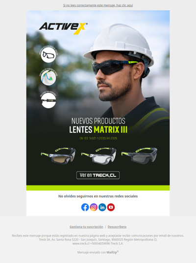 , conoce los nuevos lentes de seguridad MATRIX III de Activex