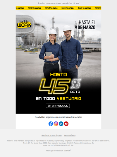 , últimos 3 días de Back to Work: hasta 45% OFF en vestuario