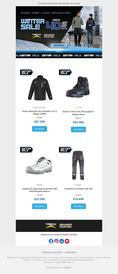 Winter Sale: hasta 40% de descuento! ❄️