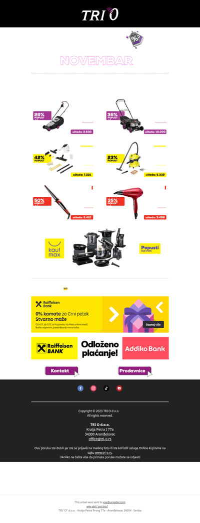 Vremena je sve manje, cene su sve niže! Crni Novembar uskoro ističe!