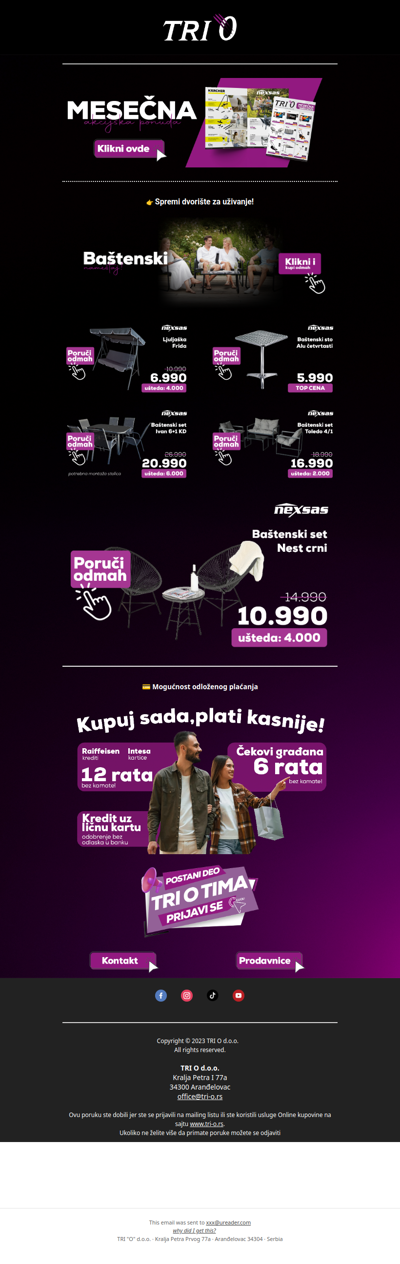 Baštenski setovi na akciji!