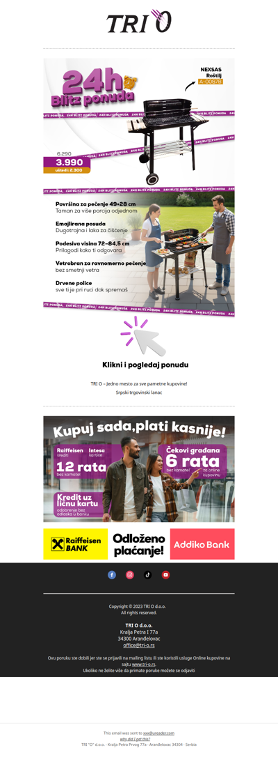 Roštilj samo 3.990 RSD!