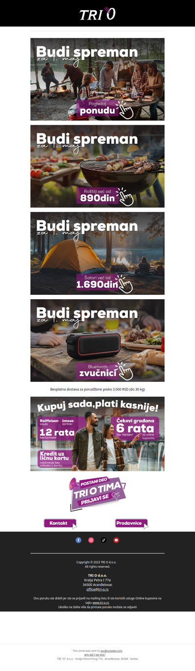 Da li imaš sve spremno za 1. maj?