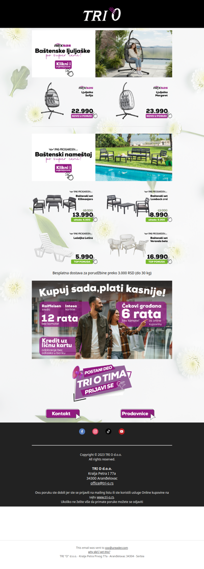 Ti biraš, dvorište ili terasa! Baštenski nameštaj koji se uklapa uz svaki ambijent!
