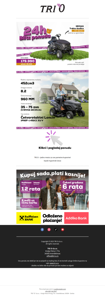 Travnjak pod konac sa uštedom od 36.000 RSD
