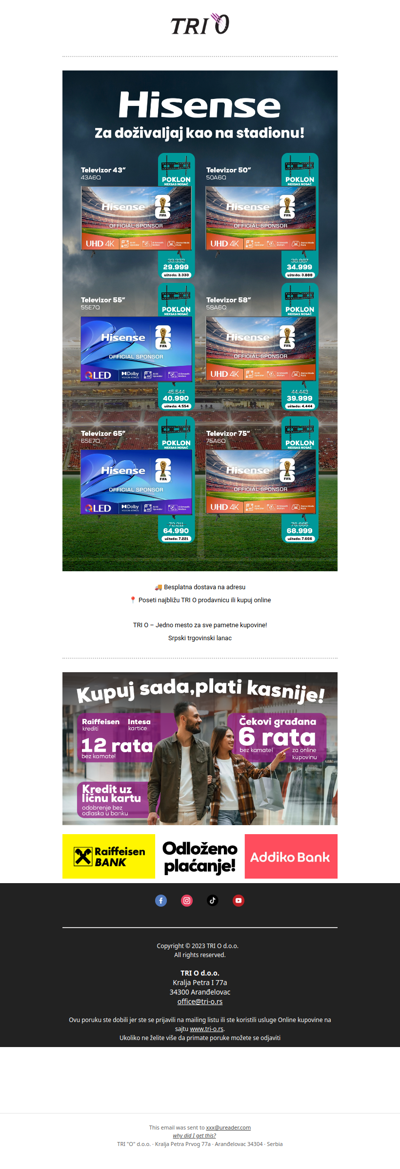 Čeka te poklon uz Hisense televizor! 🎁