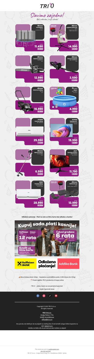 Rođendanske akcije još uvek traju!