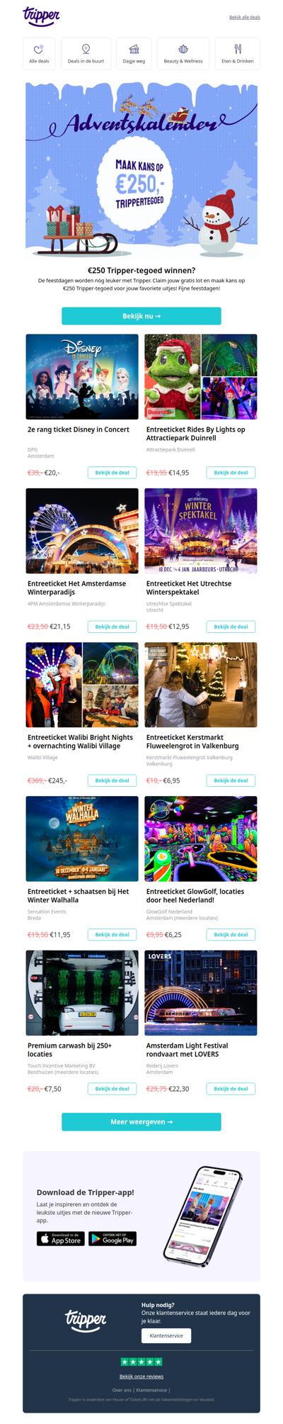 Maak gratis kans op €250 Tripper-tegoed!