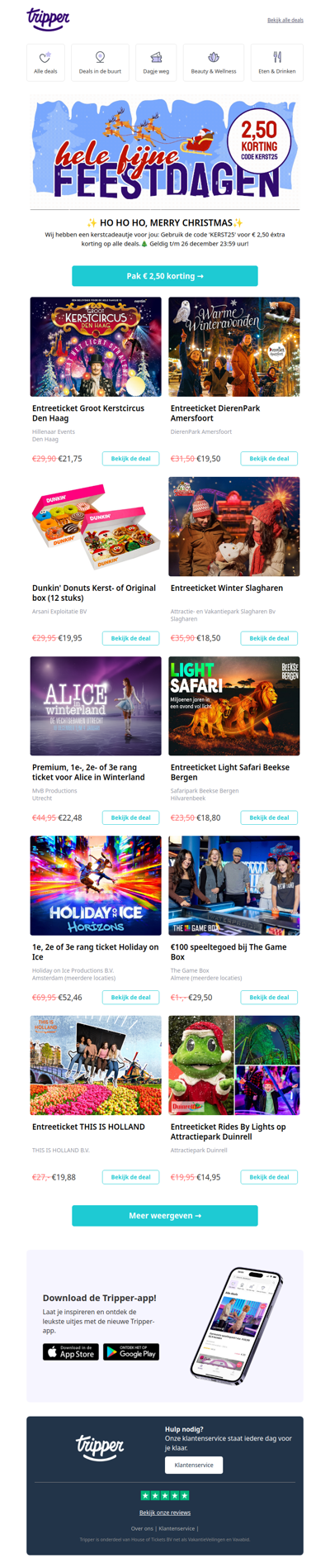 Kerstcadeautje: € 2,50 éxtra korting met code KERST25!🎄