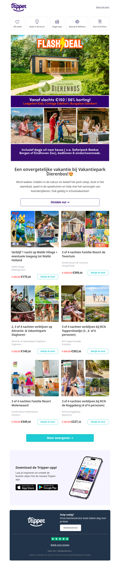 Tot 56% korting op Vakantiepark Dierenbos! 🏕️