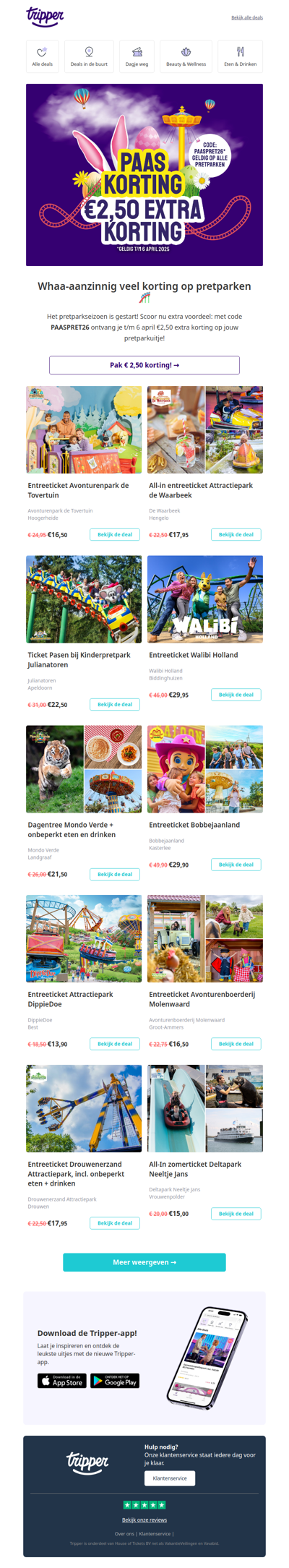 Pak nú €2,50 extra korting op alle pretparken! 🎢